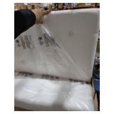 *White* Queen Upholstered Tufted Platform Bed with 2 Storage Drawers