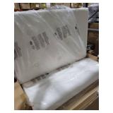 *White* Queen Upholstered Tufted Platform Bed with 2 Storage Drawers