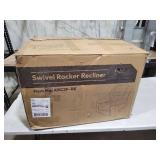 FLEXISPOT Swivel Rocker Recliner Chair for Adults, Massage Recliner Rocking Chair Nursery, 360° Swivel Nursery Glider for Living Room Bedroom, Beige (XRC2)