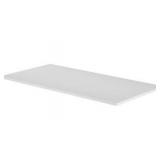 48\" x 30\" Universal Table Top, Solid One Piece Wooden Desktop, Tabletop for Standard & Sit to Stand Desk Frame, Counter Top for Home or Office, White (small chip)