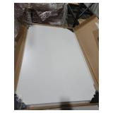 48\" x 30\" Universal Table Top, Solid One Piece Wooden Desktop, Tabletop for Standard & Sit to Stand Desk Frame, Counter Top for Home or Office, White (small chip)