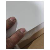 48\" x 30\" Universal Table Top, Solid One Piece Wooden Desktop, Tabletop for Standard & Sit to Stand Desk Frame, Counter Top for Home or Office, White (small chip)