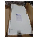 FLEXISPOT EN1 One-Piece Standing Desk, 48 x 24 Inches Electric Height Adjustable Desk for Home Office (White Frame + White Desktop) (crack bottom of table top )