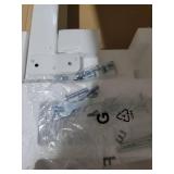 FLEXISPOT EN1 One-Piece Standing Desk, 48 x 24 Inches Electric Height Adjustable Desk for Home Office (White Frame + White Desktop) (crack bottom of table top )