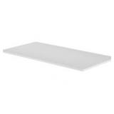 28\" x 55\" Universal Table Top, Solid One Piece Wooden Desktop, Tabletop for Standard & Sit to Stand Desk Frame, Counter Top for Home or Office, White (small chip)