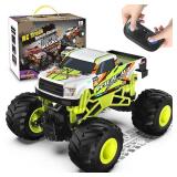 Scientoy Remote Control Car, 20KM/H Monster Truck Toys for Ages 5-7, 1:16 Scale All Terrain RC Cars for Boys & Girls Age 4-7, 2.4Ghz Off Road RC Truck, Christmas Birthday Gift for Kids