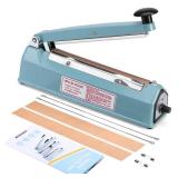 METRONIC Impulse Sealer 8 inch, Manual Heat Sealer Machine for Plastic Bags, Shrink Wrap Bag Sealers Heavy Duty Sealing Machine With Repair Kit (Blue)
