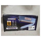 METRONIC Impulse Sealer 8 inch, Manual Heat Sealer Machine for Plastic Bags, Shrink Wrap Bag Sealers Heavy Duty Sealing Machine With Repair Kit (Blue)