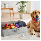 GRANNY SAYS Closet Organizers and Storage, Trapezoid Storage Bins, Gray, Dog Toy Bin, Storage Baskets for Shelves, Fabric Storage Bins with Handles, Clothing Organizer, Gray, 3-Pack