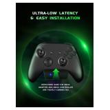 RYR Wireless Gaming Headset for Xbox Series X|S, Xbox One, PS5, PS4, Mac, Bluetooth 5.3, 3D Surround Sound, Rotatable Earmuffs, Gaming Headphones with Noise Canceling Microphones-Blackgreen