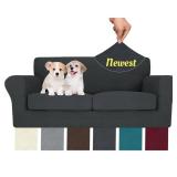 MAXIJIN 3 Piece Couch Covers for 2 Cushion Couch Sofa Cover, Stretch Loveseat Sofa Slipcovers for Sofas with 2 Large Cushions, Thick Dogs Pet Furniture Covers (71\"-91\", Gray)