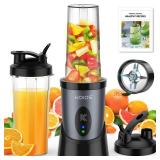 KOIOS Smoothie Blender, 900W Personal Blender for Shakes and Smoothies for Kitchen with 2 No-BPA 22oz Portable Cups, Single Serve Smoothies Maker Mixer for Juices, Nutritious Recipe (Grey Blue)