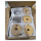 SENTVEND 16 Oz Drinking Glasses with Bamboo Lids and Glass Straw - 4 Pcs Glass Cups Beer Ice Coffee Glasses Cute Aesthetic Cup Great for Coffee Bar