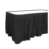 Party Dimensions Plastic Table Skirt, 29-Inches by 14-Feet - Black - 6 Pack
