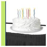 Party Dimensions Plastic Table Skirt, 29-Inches by 14-Feet - Black - 6 Pack