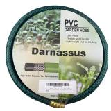 Darnassus PVC Garden Hose 1/2 Inch Green Heavy Duty Water Hose with Solid Brass Fittings,No Leaking, Flexible,for outdoors,Lawns,Patio (25 FT, Green, Brass Fittings)