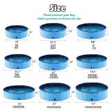 Jasonwell Foldable Dog Pet Bath Pool Collapsible Dog Pet Pool Bathing Tub Kiddie Pool Doggie Wading Pool for Puppy Small Medium Large Dogs Cats and Kids 39.5\" Blue