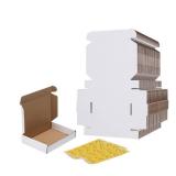 RLAVBL 6x4x1 Shipping Boxes Set of 50, White Small Corrugated Cardboard Box, Mailer Box