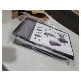 OPNICE Desk Organizer and Accessories, 2-Tier Computer Monitor Stand Riser with Drawer and 2 Pen Holders, Laptop Stand, Office Desk Accessories for Office Supplies, Black