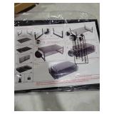 OPNICE Desk Organizer and Accessories, 2-Tier Computer Monitor Stand Riser with Drawer and 2 Pen Holders, Laptop Stand, Office Desk Accessories for Office Supplies, Black