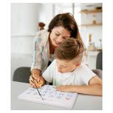 GAMENOTE Double Sided Magnetic Letter Board - 2 in 1 Alphabet Magnets Tracing Board for Toddlers ABC Letters Uppercase & Lowercase Practicing Learning Education Toys