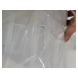 Threehoney Acrylic Paint Storage Box for 2 Fl. oz Acrylic Paints, Portable Craft Art Organizer with Handle, 30 Bottles Capacity Plastic Art Supply Clear Boxes(3 Pcs)