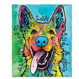 Dawhud Direct Colorful German Shepherd Fleece Blanket for Bed, 50 x 60 Dean Russo German Shepherd Fleece Throw Blanket for Women, Men and Kids - Super Soft Plush Dog Blanket Throw Plush