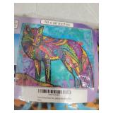 Dean Russo Colorful Fox Fleece Throw Blanket 50x60