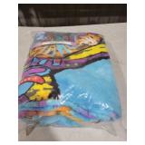 Dean Russo Colorful Fox Fleece Throw Blanket 50x60