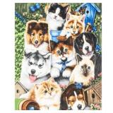 Super Soft Fleece Throw Blanket - Puppies and Kittens Birdhouse Garden Design 50x60