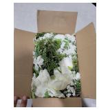 DearHouse 2Pack Artificial Peony Flower Garland - Silk Peony Garland with White Flowers for Wedding Party Table Decoration,6ft/Strand