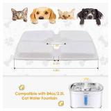 Comsmart Pet Fountain Filter Set, 3 Triple Filtration System Replacement Cat Water Fountain Filters for Square 84oz/2.5L Automatic Pet Fountain Cat Water Fountain (Pack of 8)