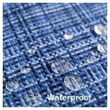 Kevin Textile Outdoor Waterproof Throw Pillow Covers Water Resistant Decorative Square Cushion Covers Pillowcase Shell for Patio Couch Tent Park Pack of 2 (12 x 20 Navy Blue)