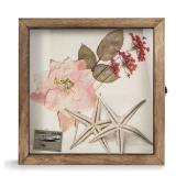 TJ.MOREE Shadow Box Display Case 12 x 12 Flowers Shadow Box Frame with Glass Window Picture Frame Wedding Bouquet Memorabilia Medals Photos Memory Box for Keepsakes - Carbonized
