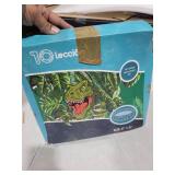 Dinosaur Inflatable Kiddie Pool, Blow Up 3-Ring Round Baby Play Center for Inside or Outdoor, Toddler Ball Pit/Fishing/Toys - 57