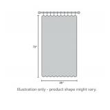 MitoVilla White Boho Farmhouse Small Stall Shower Curtain Set 36 x 72, Half Size Narrow Polyester Linen Fabric Shower Curtains for Farmhouse Bathroom Decor, White