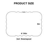 GEAIN Gutter Downspout Elbow S-Shape Style B (Offset=3) Zig Zag Elbows 3 x 4" White Aluminum
