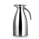 Bonnoces 68 Oz Stainless Steel Thermal Carafe - Double Walled Vacuum Insualted Thermos/Carafe with Lid - Coffee/Tea Carafe Heat & Cold Retention - 2 Liter