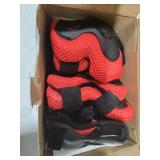 Kids Safety Protective Gear Set for Ages 3-12 Years, Adjustable Knee Pads, Elbow Pads, Wrist Guards for Boys Girls Skateboard, Roller Skating, Scooter, Cycling, etc (red, Medium(for Ages 8-12))