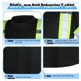 Sintuff 12 Pcs High Visibility Reflective Safety Shirt Short T Shirt Construction Work Breathable Shirt Bulk for Men Women(Black, X-Large)