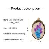 ZOCONE 6 Packs Embroidery Necklace Kits, Embroidery Pendant Kit Mini Cross Stitch Kit with Hoop, Necklace, Pendant, Brooch, Stamped Pattern Cloth, Instructions, etc. Embroidery Kits for Adults