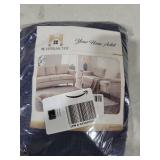 H.VERSAILTEX Stretch 2 Piece T Cushion Sofa Slipcovers Individually Sofa Cushion Covers for 2 Cushion Couch Sofa Seat Cushion Covers with Elastic Bands Featuring Thicker Jacquard Fabric, Navy