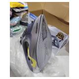 IRONDAY 1700W Steam Iron for Clothes, Burst of Steam, Auto shutoff, Self-Cleaning, Ceramic Soleplate, 10.14oz Water Tank Ironing Clothes for All Home, Grey