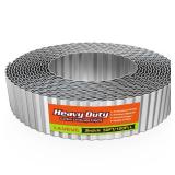 LAVEVE Corrugated Metal Garden Edging 3\" x 100Ft, Landscape Edging Border for Lawn, Flower Bed, Garden Fence, Paver Edging (Silver)