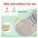 LeIsfIt Kids Sneakers Girls Boys Wide Shoes Kids Walking Tennis Shoes for Toddler Little Big Kid Sneakers LightGrey 2 Big Kid