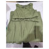 PRETTYGARDEN One Piece Jumpsuits for Women Dressy Casual Sleeveless Crewneck Wide Leg Rompers Jumpers 2025 Vacation Summer Outfits(Army Green, XL)