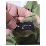 PRETTYGARDEN One Piece Jumpsuits for Women Dressy Casual Sleeveless Crewneck Wide Leg Rompers Jumpers 2025 Vacation Summer Outfits(Army Green, XL)