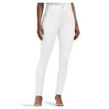 LookbookStore Womens Jeans Jeggings with Pockets White Summer Pants for Work Size Medium 8 10