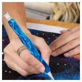 Praise V Do Diamond Painting Art Drill Pen Kit with Screw Stainless Steel Silver Metal Tip Nibs Placers Roller Tool Accessories, Ergonomic Diamond Art Pen for 5D Diamond Paint Bead Dot Royal