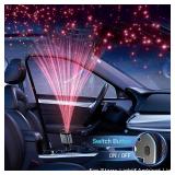 4 in 1 Retractable Car Charger for iPhone,69W USB-C Fast Car Charger with Starry Light, for Car Charger Adapter iPhone16/15/14/13/12,Android,Pixel,Cigarette Lighter Adapter(ForLightning+USB-C)